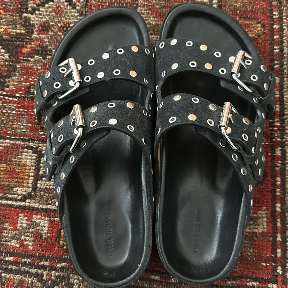 Isabel Marant Black Studded Sandals - Picture 3 of 7